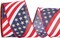 Red White Blue Patriotic Wired Ribbon, 4th of July Ribbons,Gold Stars and Stripes Design